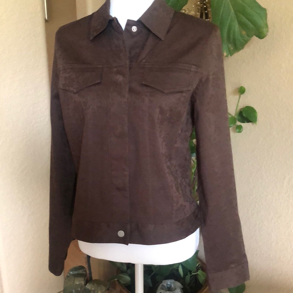 Kenar Dark Brown Paisley Jean Jacket
